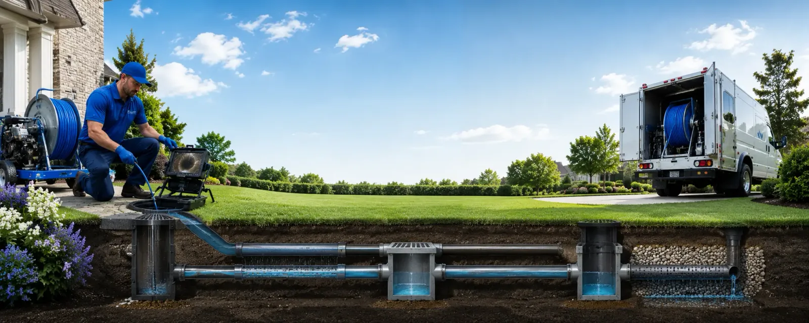 Outdoor drain cleaning information for Brooker, FL